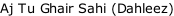Aj Tu Ghair Sahi (Dahleez)