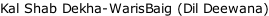 Kal Shab Dekha-WarisBaig (Dil Deewana)