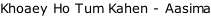Khoaey Ho Tum Kahen - Aasima
