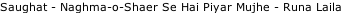 Saughat - Naghma-o-Shaer Se Hai Piyar Mujhe - Runa Laila