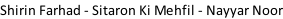 Shirin Farhad - Sitaron Ki Mehfil - Nayyar Noor